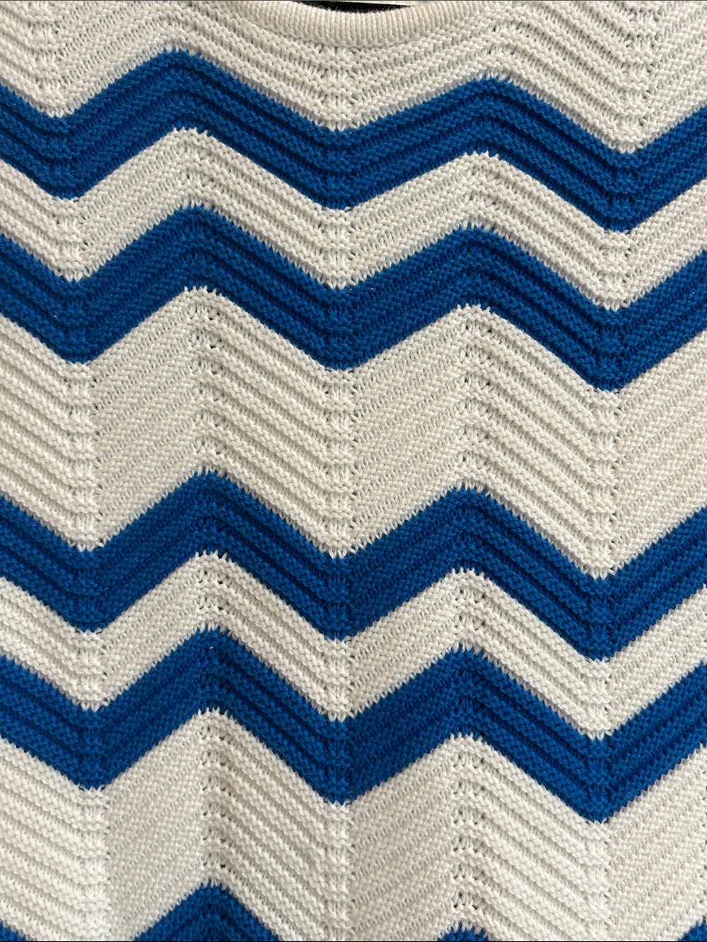 Tuckernuck Blue and White Chevron Knit Maxi Dress - Picture 3 of 8